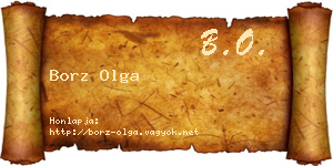 Borz Olga névjegykártya